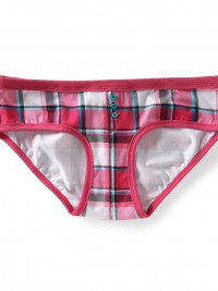 Dámské kalhotky Plaid Brief - Růžová